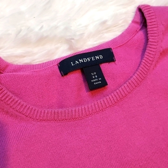 LANDS End short sleeved sweater pink size SP 6-8 - Picture 2 of 4